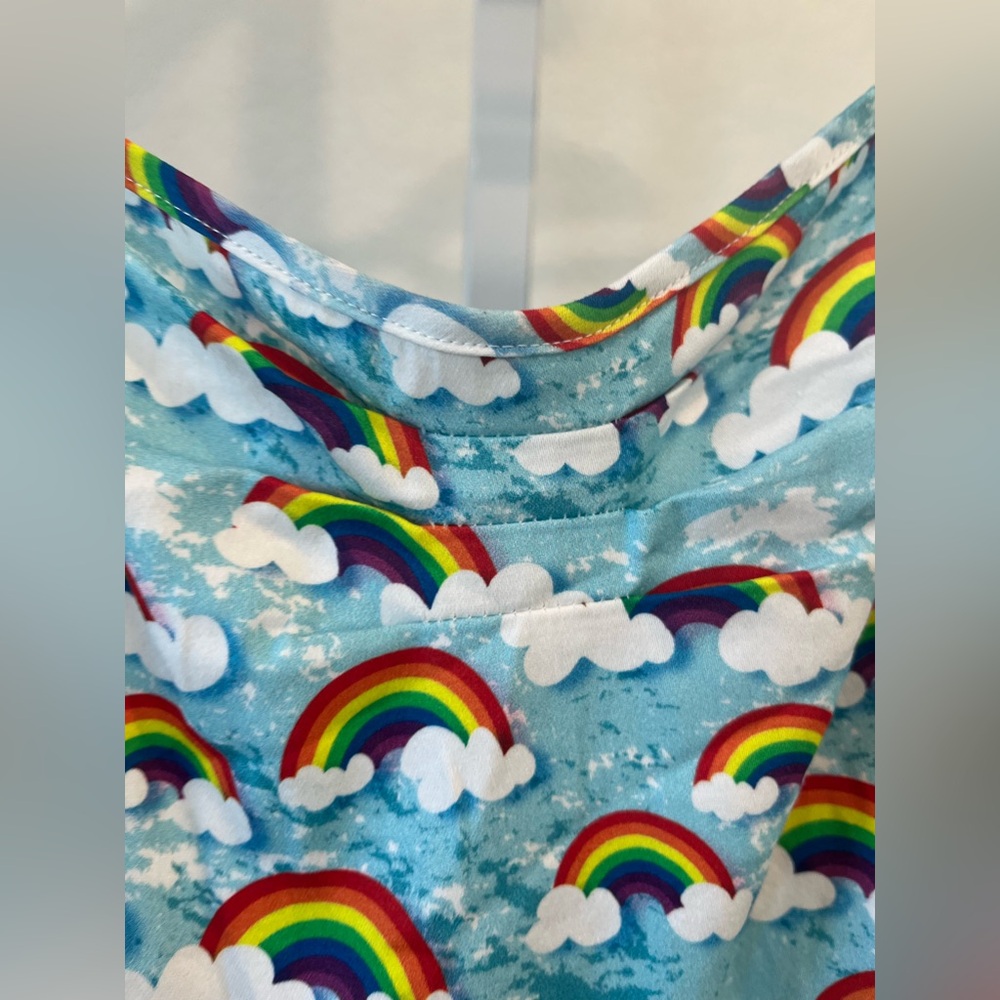Unique Vintage Rainbow Pattern Dress - Picture 2 of 7